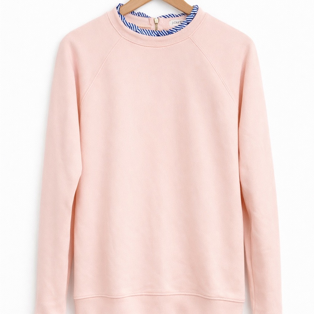 J. Crew Light Pink Crew Neck Sweater